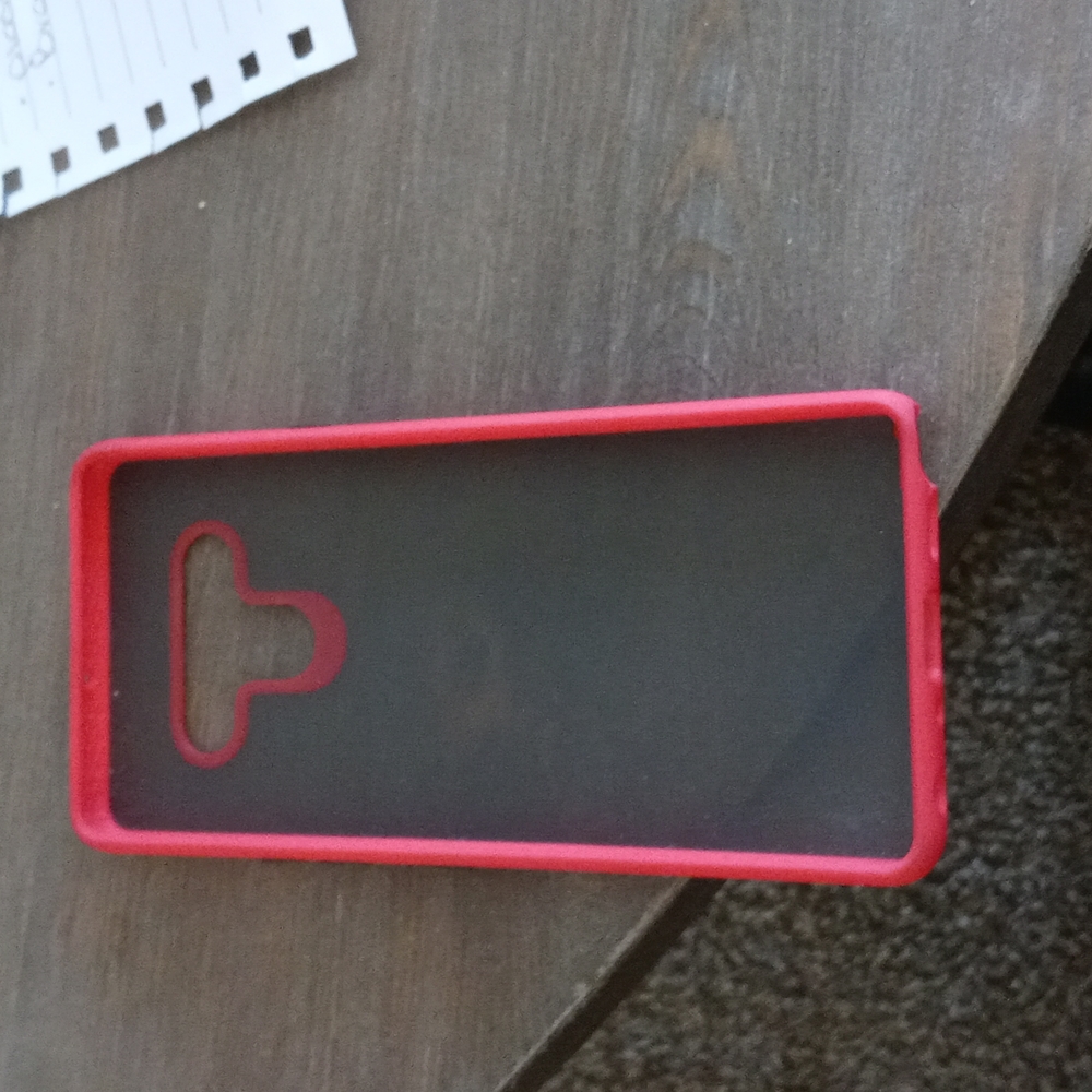 Phone case for a stylo 6 red with clear back